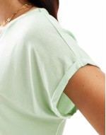 round neck t-shirt in pastel green