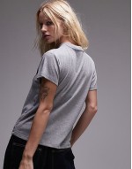 Tribeca graphic boxy tee in grey