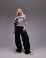 Tribeca graphic boxy tee in grey