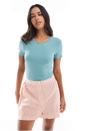 short sve body in teal
