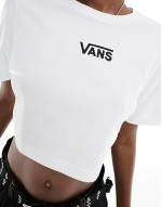 flying V logo cropped t-shirt in white