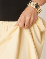 contrast  poplin mix square neck maxi dress in buttermilk