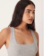 365 sculpting lounge square neck maxi dress in grey