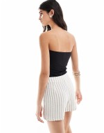 jersey bandeau bodysuit in black